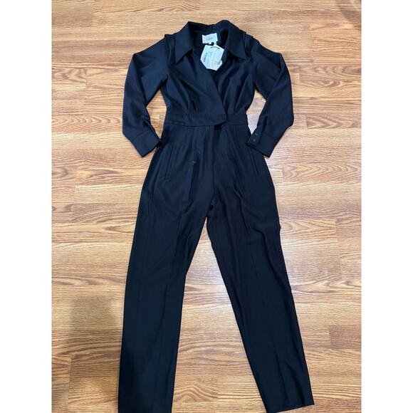 ba&sh Stylish black crepe tapered Nesi Jumpsuit size XS - Picture 13 of 14